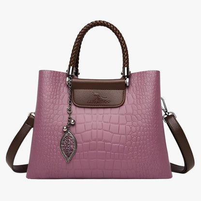 Borsa Tote Multicolore Effetto Coccodrillo Donna — Iseo, immagine 6