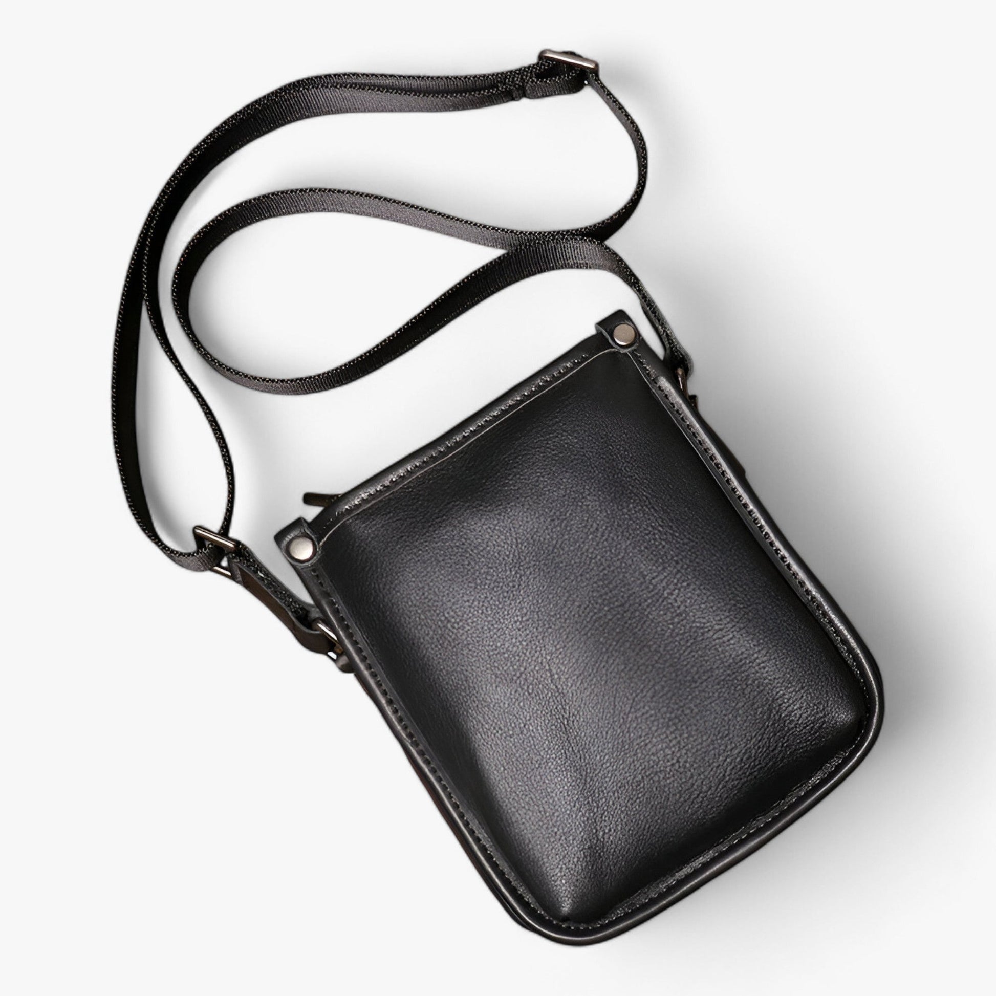 Borsa A Tracolla Nera Verticale Uomo — Lecco, immagine 5