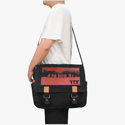 Borsa Messenger Multicolore In Tela Unisex — Matera, immagine 6