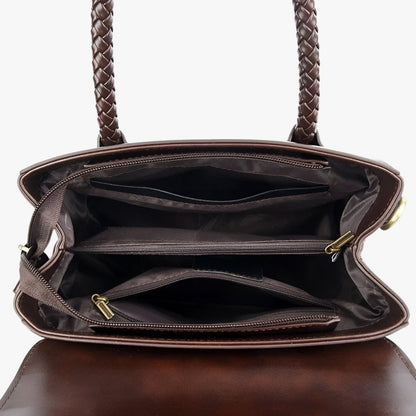 Borsa A Mano Marrone Compatta Donna — Pavia, immagine 4
