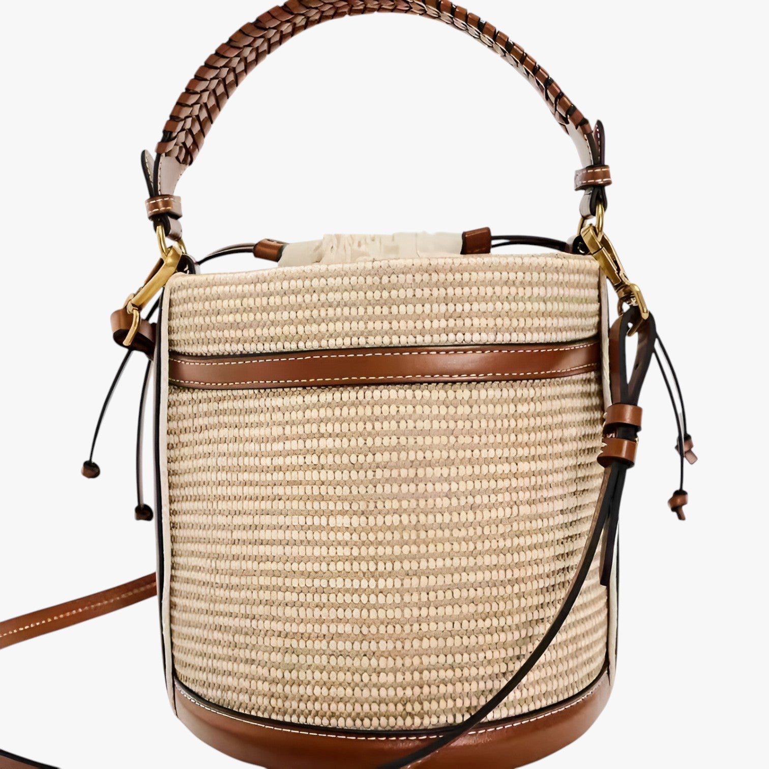 Borsa A Tracolla In Paglia Marrone Donna — Capri, immagine 3