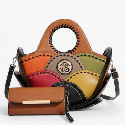 Borsa A Mano Multicolore Con Tracolla Donna — Mosaico, immagine 13