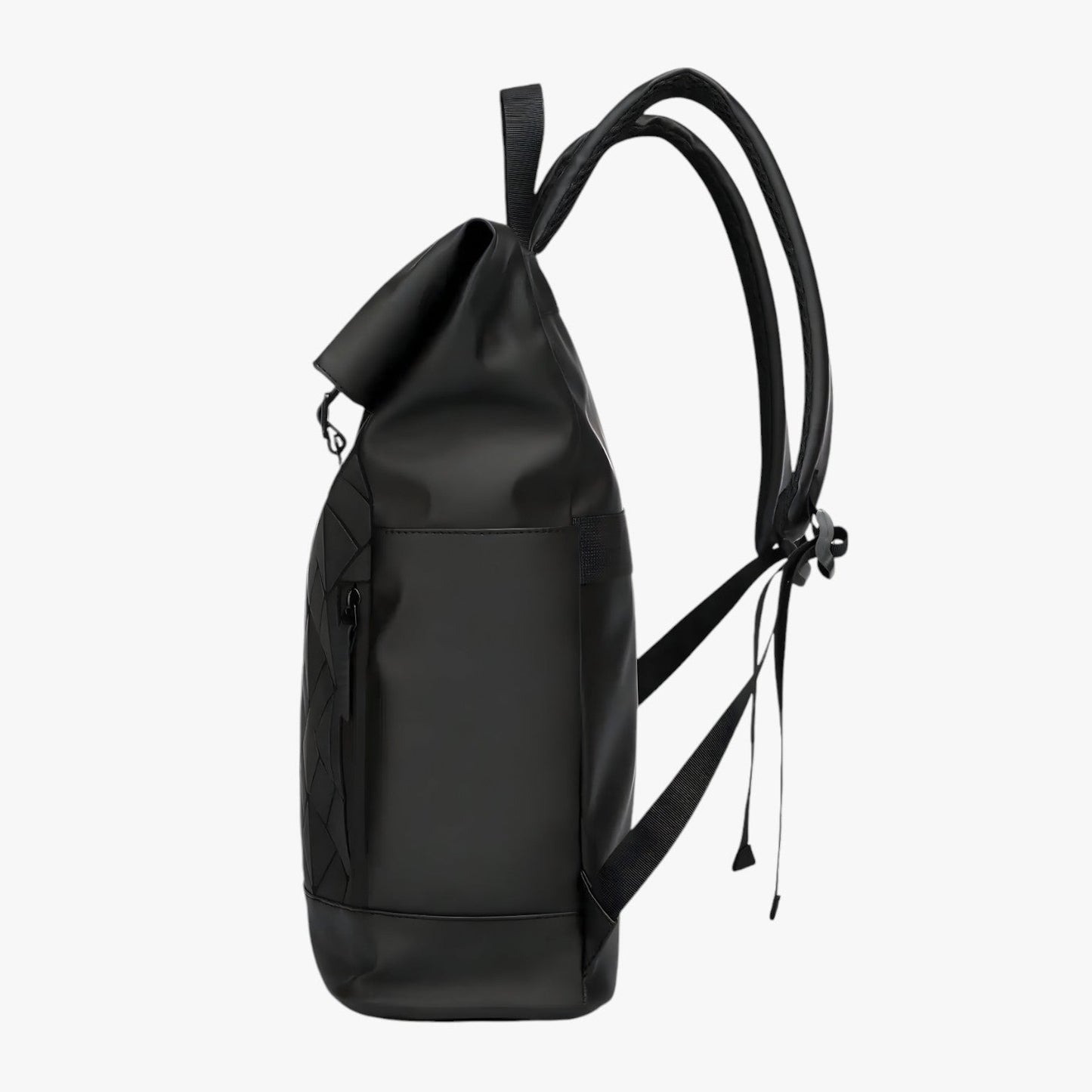 Zaino Nero Roll Top Porta Laptop Uomo — Lavoro, immagine 5