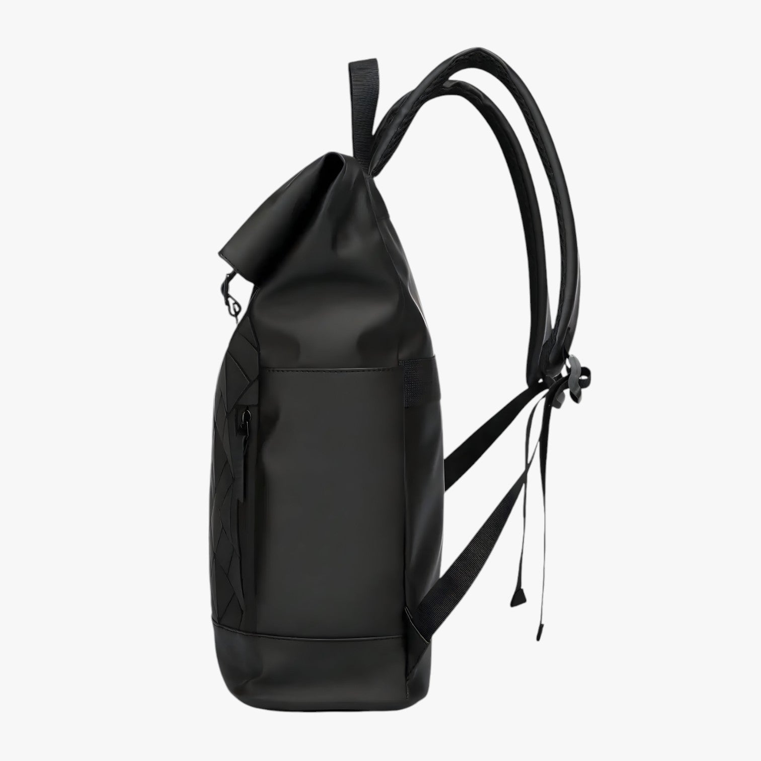 Zaino Nero Roll Top Porta Laptop Uomo — Lavoro, immagine 5