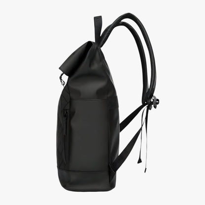 Zaino Nero Roll Top Porta Laptop Uomo — Lavoro, immagine 5