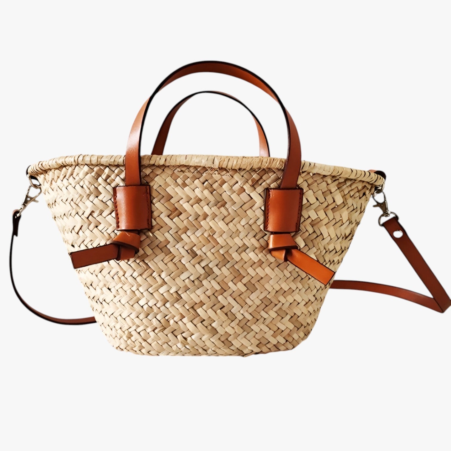Borsa Tote Mare Marrone Intrecciata Donna — Otranto, immagine 1