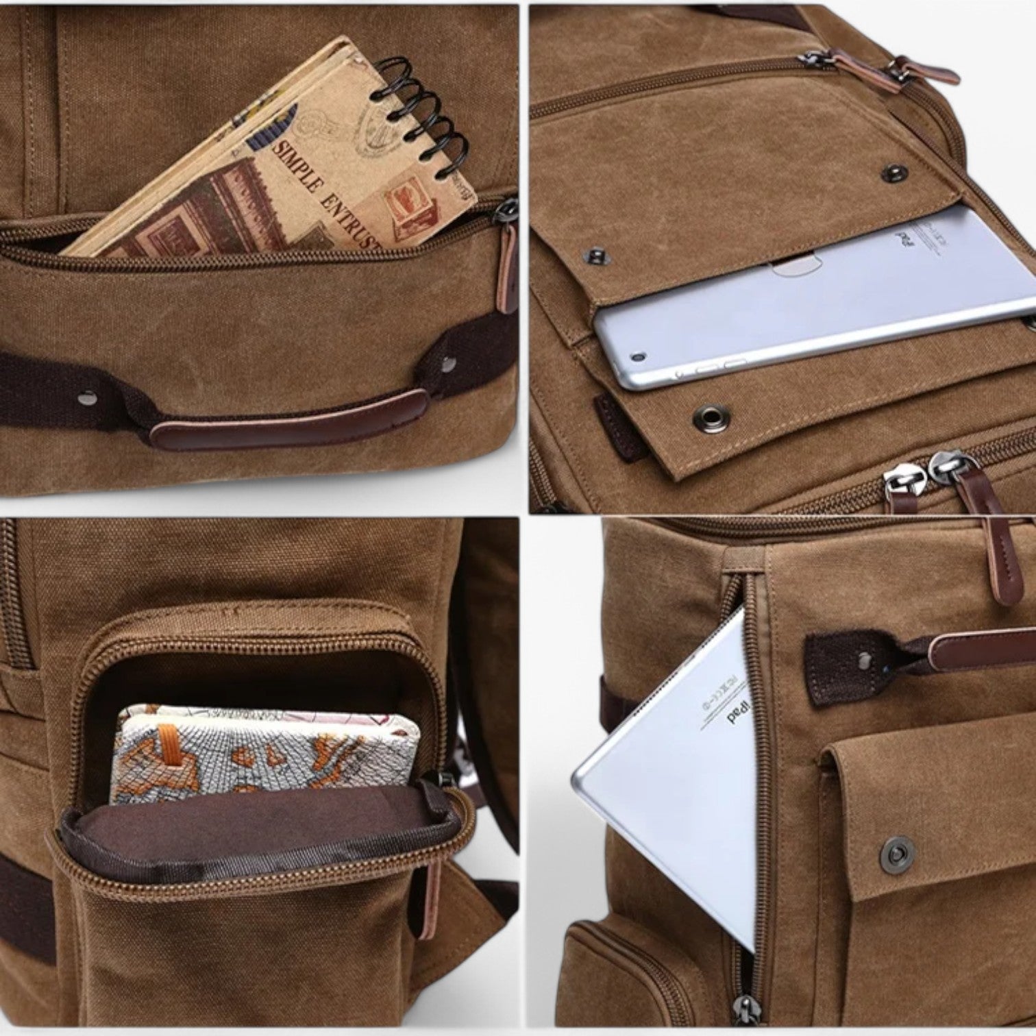 Zaino Porta Laptop Blu Multitasche Uomo — Brera, immagine 6