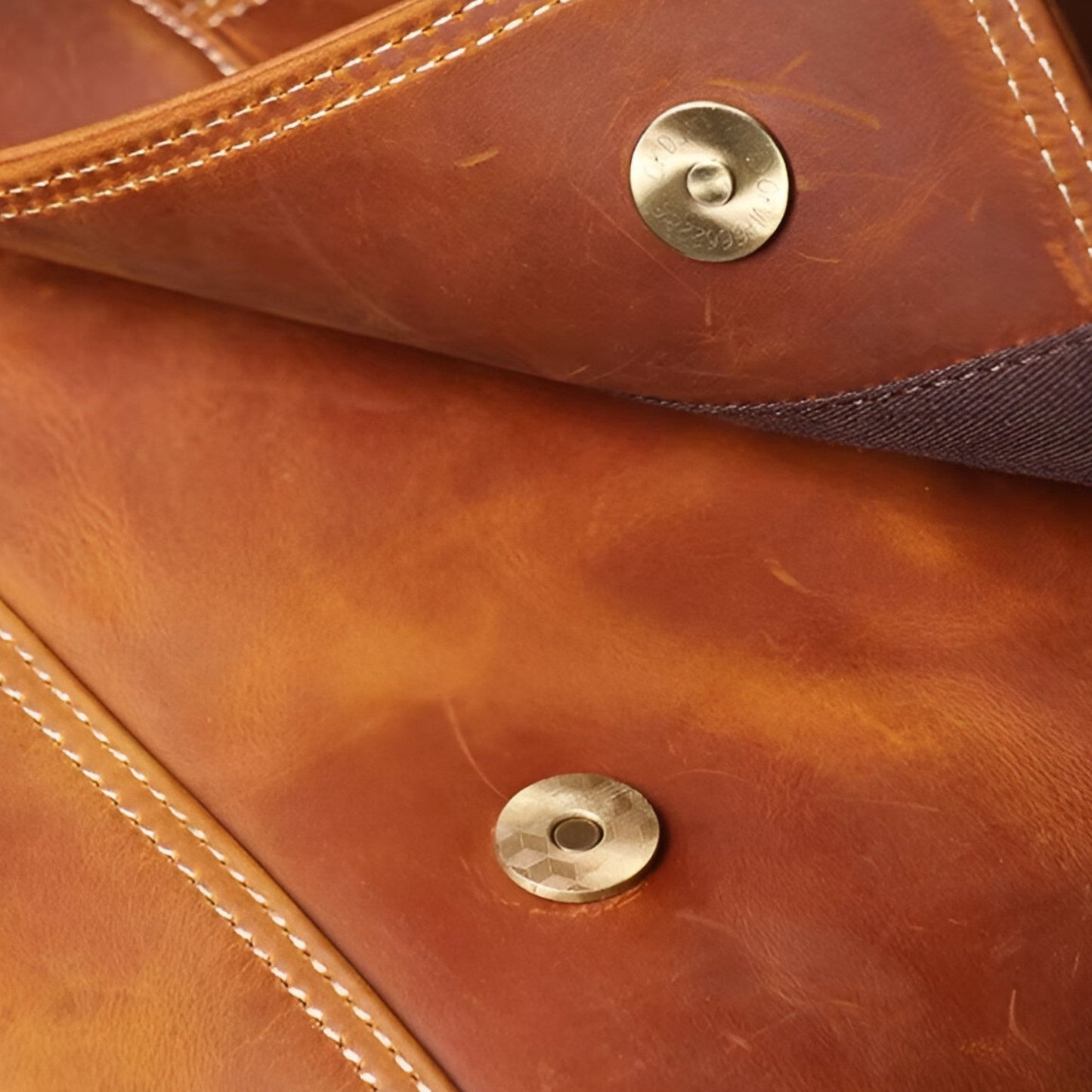 Borsa Messenger Marrone Multiscomparto Unisex — Verona, immagine 10