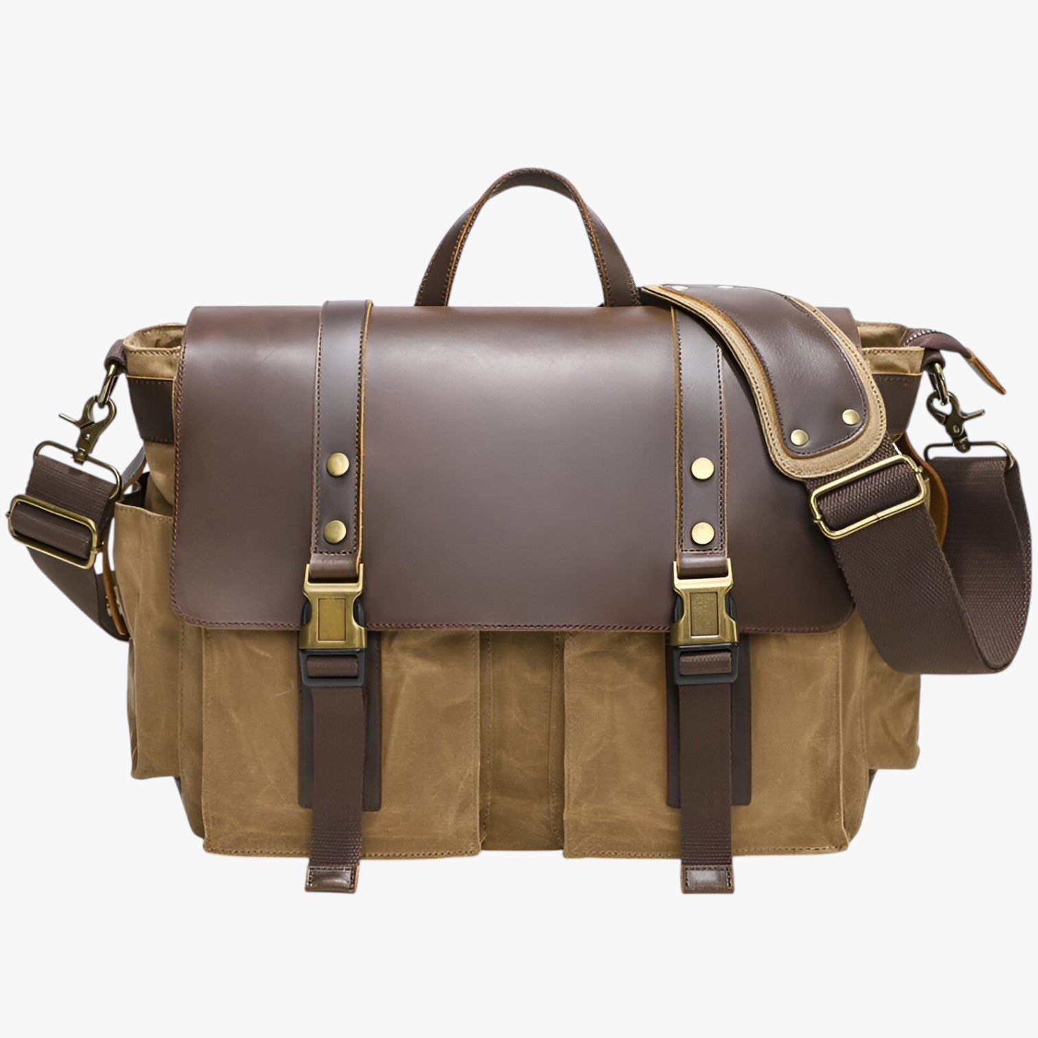 Borsa Messenger Gialla Vintage Unisex — Pienza, immagine 3