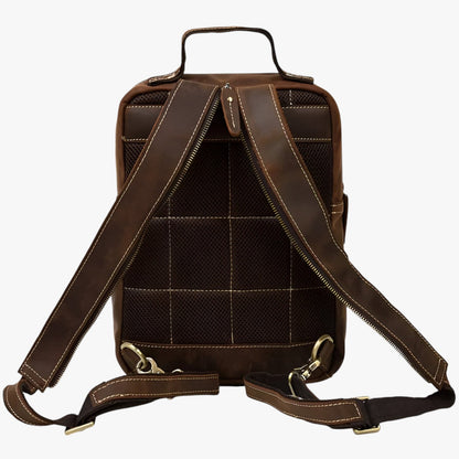 Zaino Marrone Con Doppia Fibbia Unisex — Asti, immagine 7