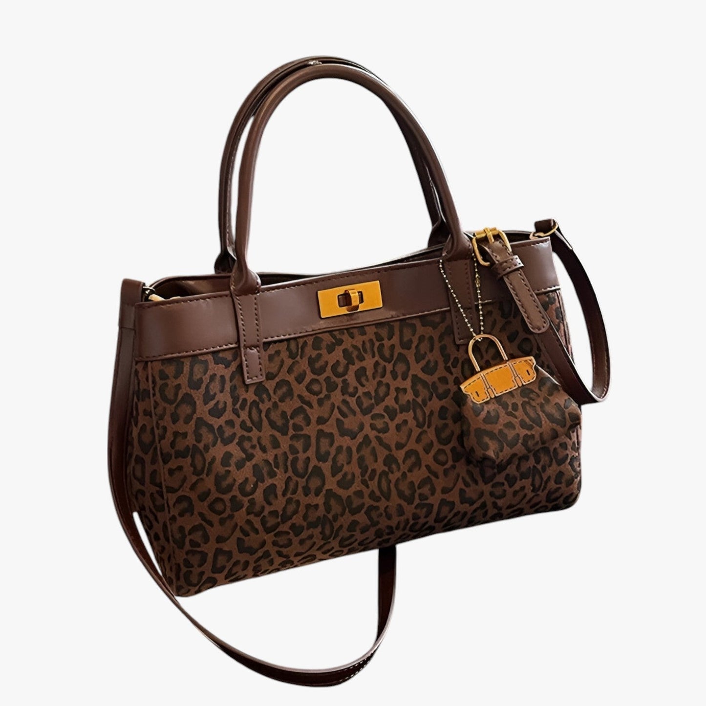 Borsa Tote Leopardata Multicolore Donna — Safari, immagine 7