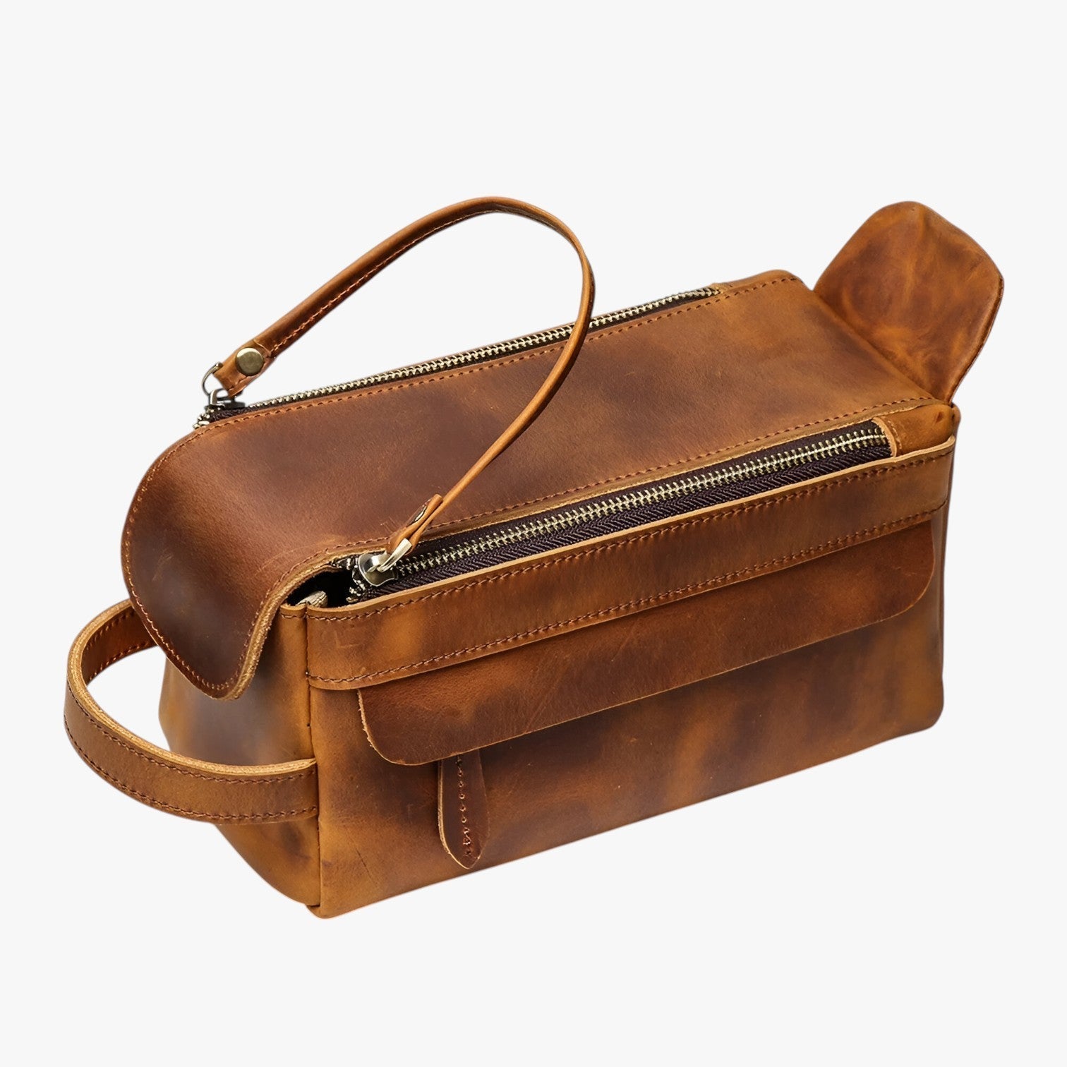 Beauty Case Da Viaggio Marrone Multiscomparto Uomo — Como, immagine 5