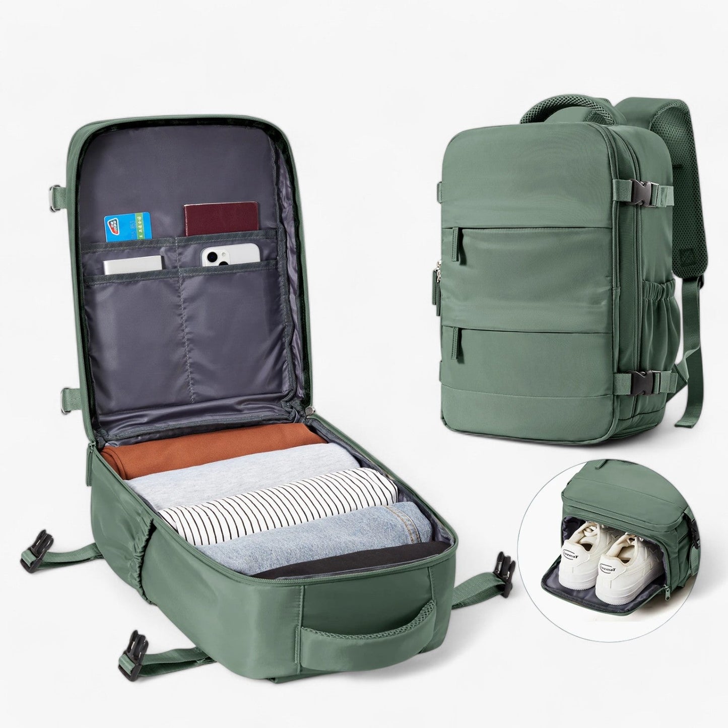 Zaino Cabina Multicolore Compatto Uomo — Viaggio, immagine 5