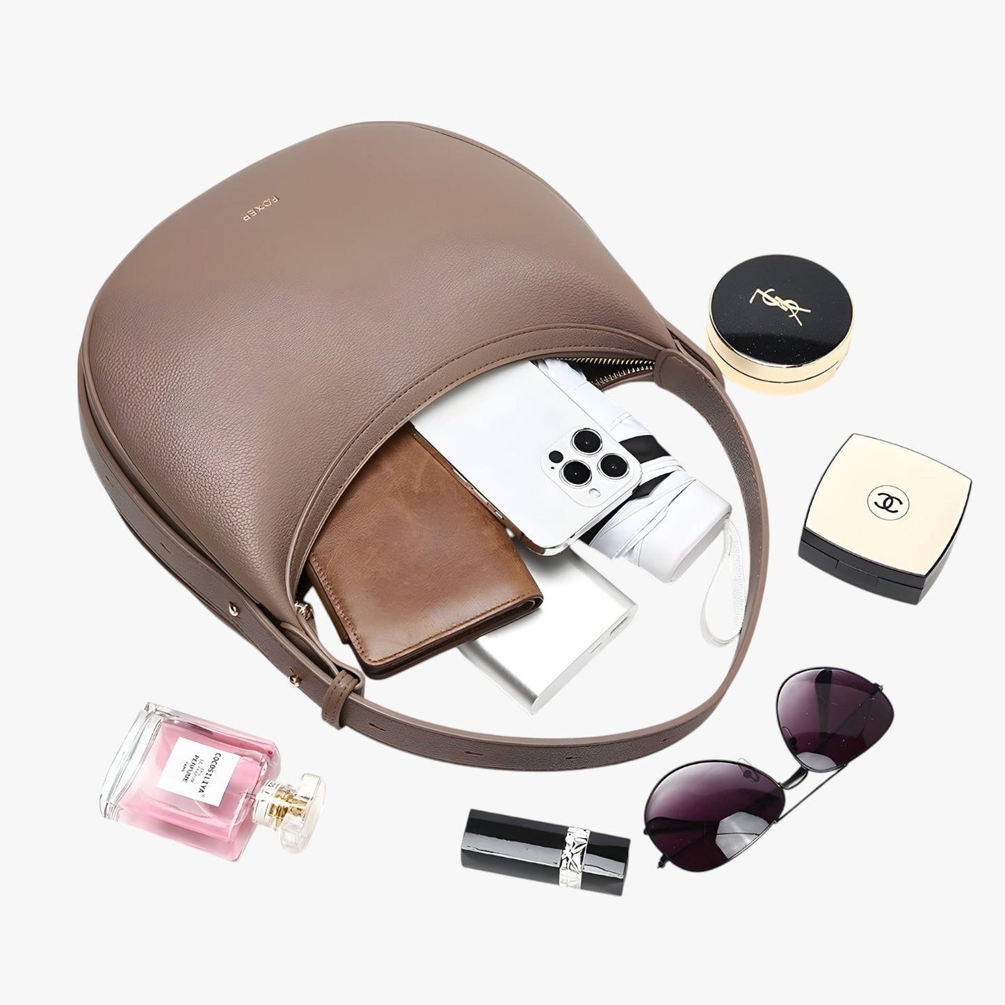 Borsa Hobo Multicolore A Mezzaluna Donna — Luna, immagine 9