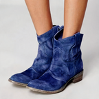 Stivaletti Western Da Donna Con Tacco Basso E Finitura Vintage, immagine 2