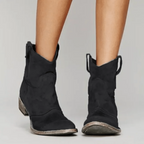 Stivaletti Western Da Donna Con Tacco Basso E Finitura Vintage, immagine 6