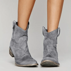 Stivaletti Western Da Donna Con Tacco Basso E Finitura Vintage, immagine 7
