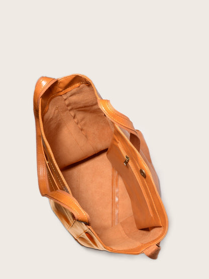 Borsa Tote Marrone Con Chiusura Donna — Matera, immagine 6