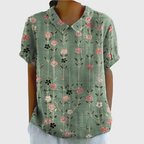 Blusa Floreale Da Donna Con Colletto E Maniche Corte, immagine 8