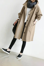 Trench Oversize Da Donna Con Cappuccio E Tasche, immagine 5