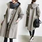Trench Oversize Da Donna Con Cappuccio E Tasche, immagine 9