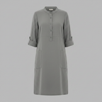 Abito Midi Casual Da Donna Con Colletto E Maniche Tre Quarti, immagine 6