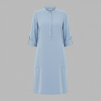 Abito Midi Casual Da Donna Con Colletto E Maniche Tre Quarti, immagine 9