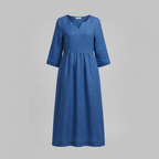 Abito Midi Elegante Da Donna Con Scollo A V E Maniche Tre Quarti, immagine 8