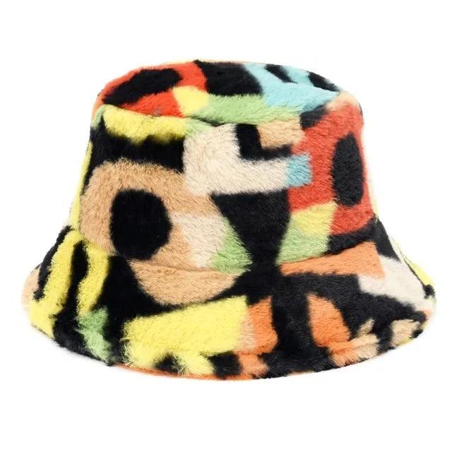 Cappello Bucket Multicolore Animalier Donna — Inverno, immagine 9