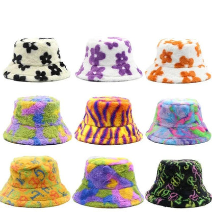 Cappello Bucket Multicolore Animalier Donna — Inverno, immagine 4
