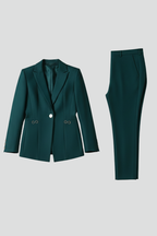 Completo Blazer E Pantaloni Da Donna Con Bottone Singolo E Taglio Dritto, immagine 1