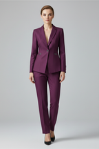 Completo Blazer E Pantaloni Da Donna Con Bottone Singolo E Taglio Dritto, immagine 7