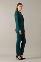 Completo Blazer E Pantaloni Da Donna Con Bottone Singolo E Taglio Dritto, immagine 3