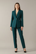 Completo Blazer E Pantaloni Da Donna Con Bottone Singolo E Taglio Dritto, immagine 2