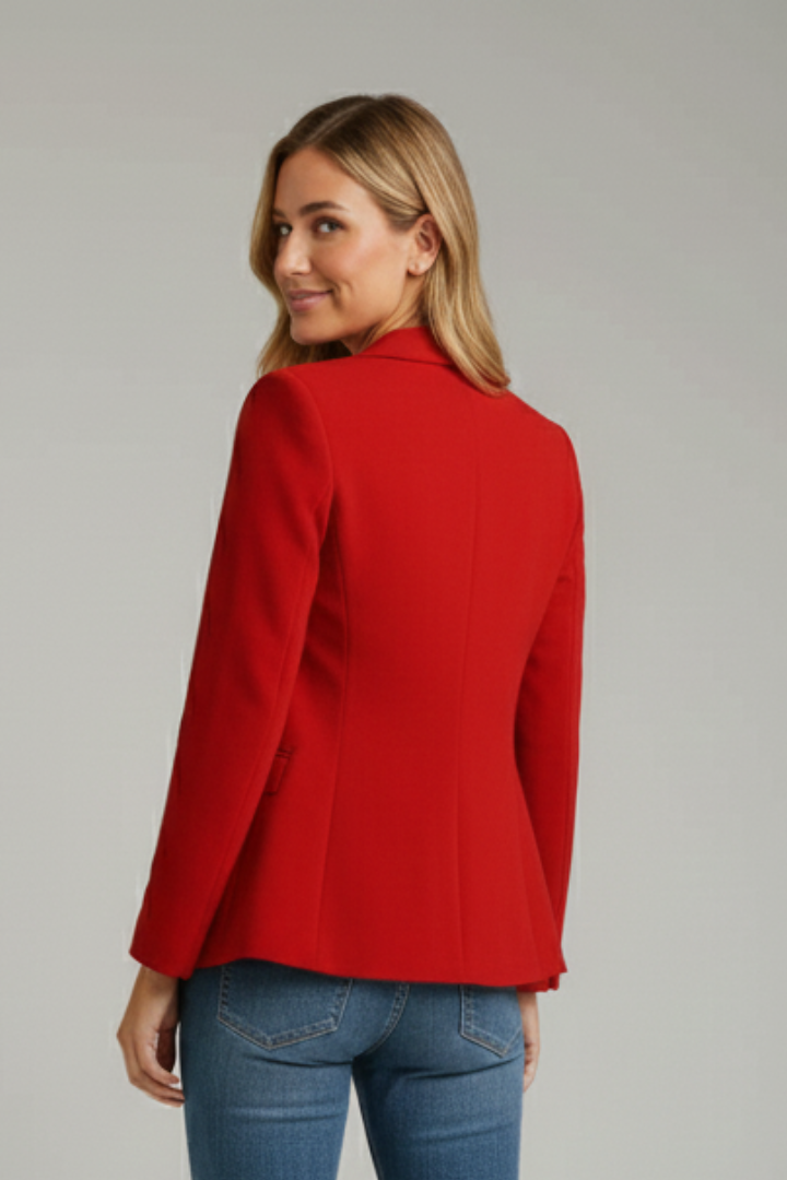 Blazer Da Donna Con Revers Classici E Bottone Singolo, immagine 4