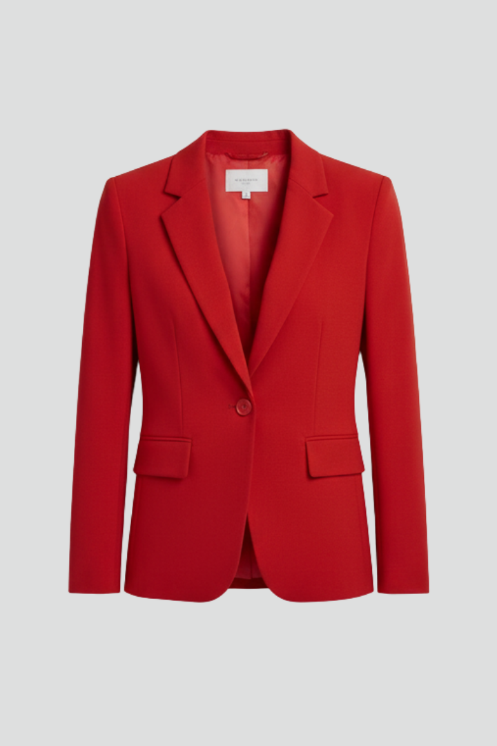Blazer Da Donna Con Revers Classici E Bottone Singolo, immagine 1