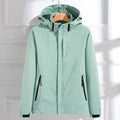 Giacca Con Cappuccio Da Donna Con Doppia Patta E Tasche Con Zip, immagine 1