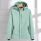 Giacca Con Cappuccio Da Donna Con Doppia Patta E Tasche Con Zip, immagine 1