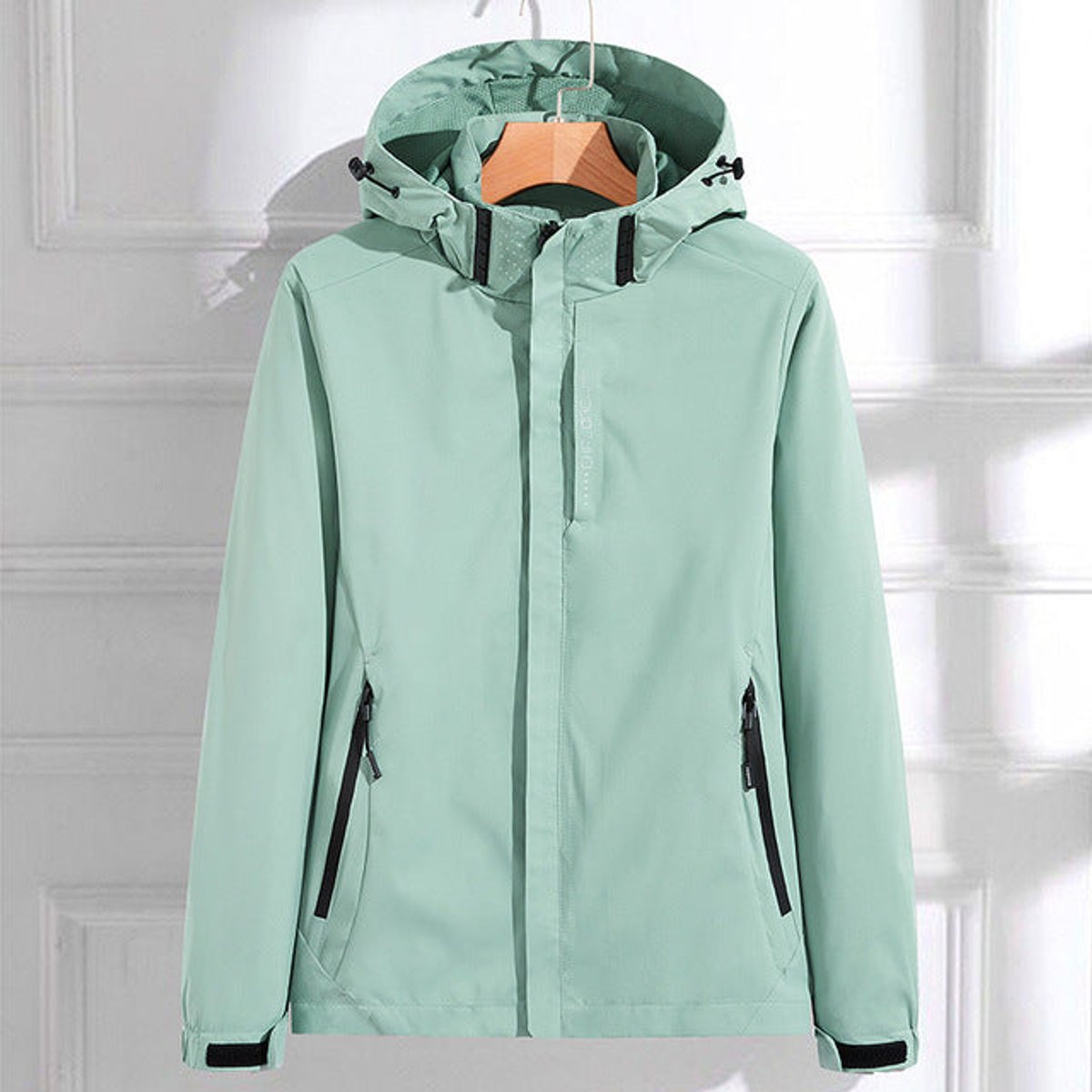 Giacca Con Cappuccio Da Donna Con Doppia Patta E Tasche Con Zip, immagine 1