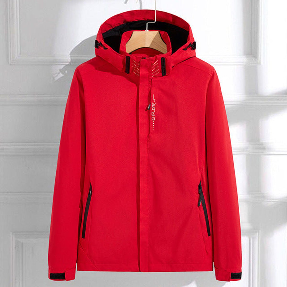 Giacca Con Cappuccio Da Donna Con Doppia Patta E Tasche Con Zip, immagine 2