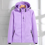 Giacca Con Cappuccio Da Donna Con Doppia Patta E Tasche Con Zip, immagine 3