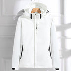Giacca Con Cappuccio Da Donna Con Doppia Patta E Tasche Con Zip, immagine 4