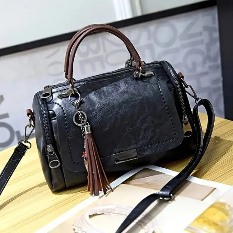 Borsa A Tracolla Multicolore Con Frange Donna — Paulina, immagine 2