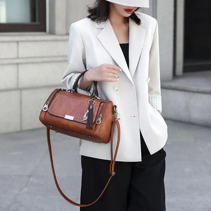 Borsa A Tracolla Multicolore Con Frange Donna — Paulina, immagine 7