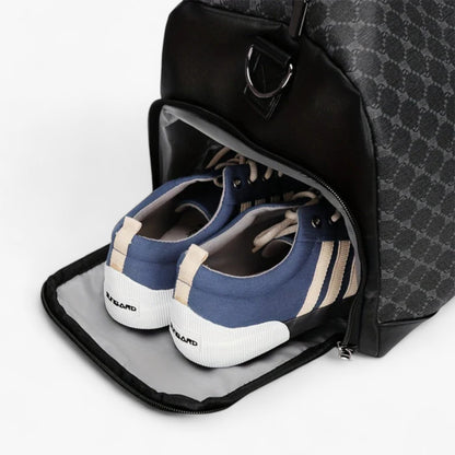 Borsone Da Viaggio Nero Multiscomparto Unisex — Modena, immagine 4