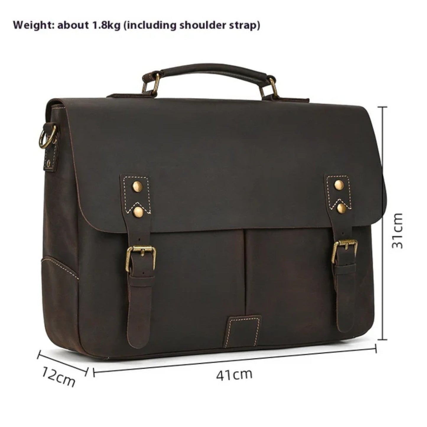 Borsa Portadocumenti Marrone Porta Laptop Donna — Noto, immagine 5