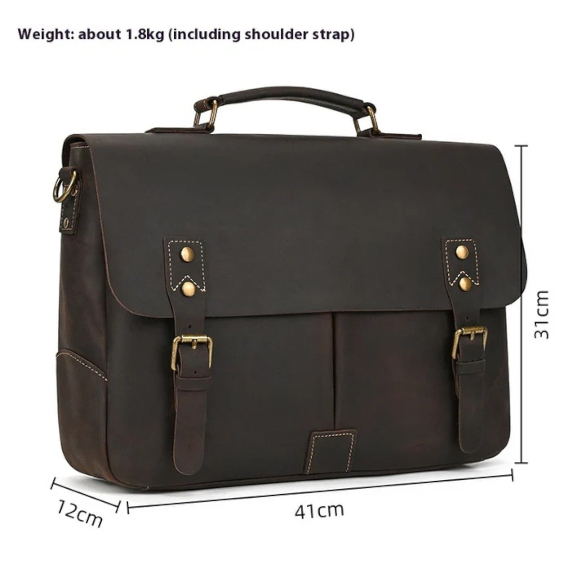 Borsa Portadocumenti Marrone Porta Laptop Donna — Noto, immagine 5