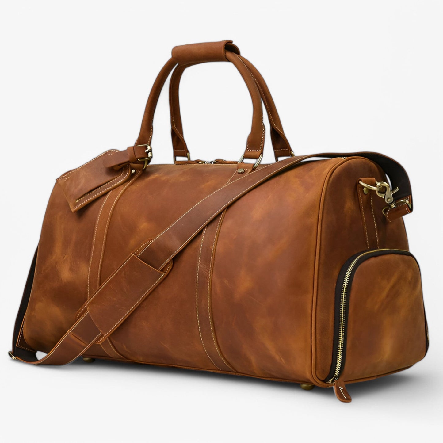 Borsa Da Viaggio Marrone Capiente Unisex — Cortina, immagine 3
