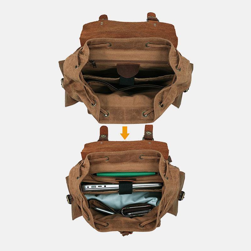 Zaino Multicolore Porta Laptop Da 15,6 Pollici Unisex — Canvas, immagine 6