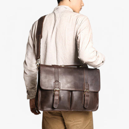 Borsa Portadocumenti Marrone Con Patta Donna — Enna, immagine 4